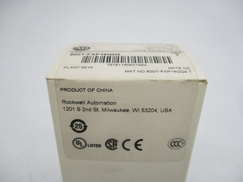 ALLEN BRADLEY 800T-FXP16GD4 SER. T 120VAC (WH) NSFS