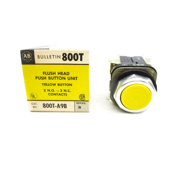 ALLEN BRADLEY 800T-A9B SER. N (BK/YL) NSMP