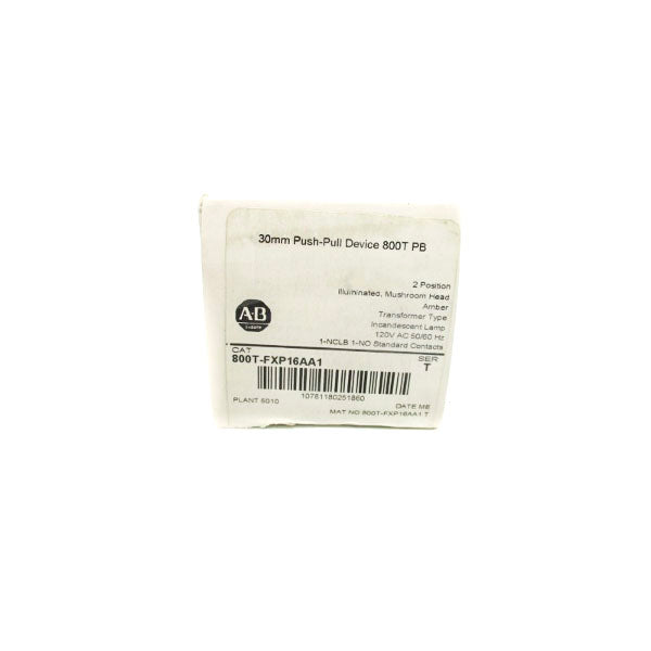 ALLEN BRADLEY 800T-FXP16AA1 SER. T 120VAC (WH) NSFS
