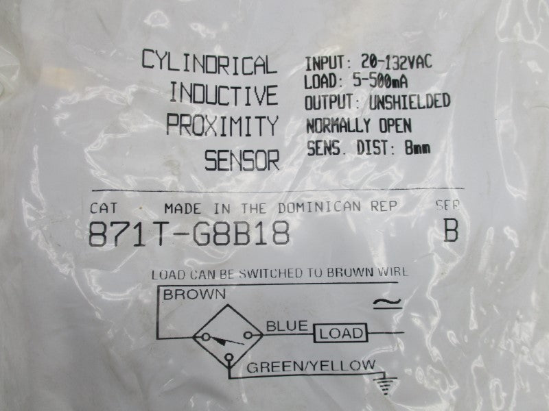 ALLEN BRADLEY 871T-G8B18 SER. B 20-132VAC NSMP