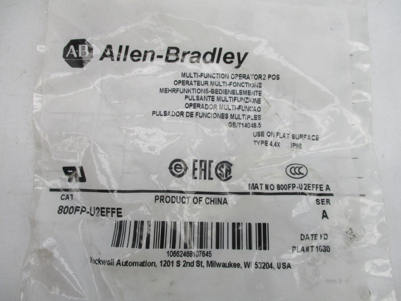 ALLEN BRADLEY 800FP-U2EFFE SER. A NSMP