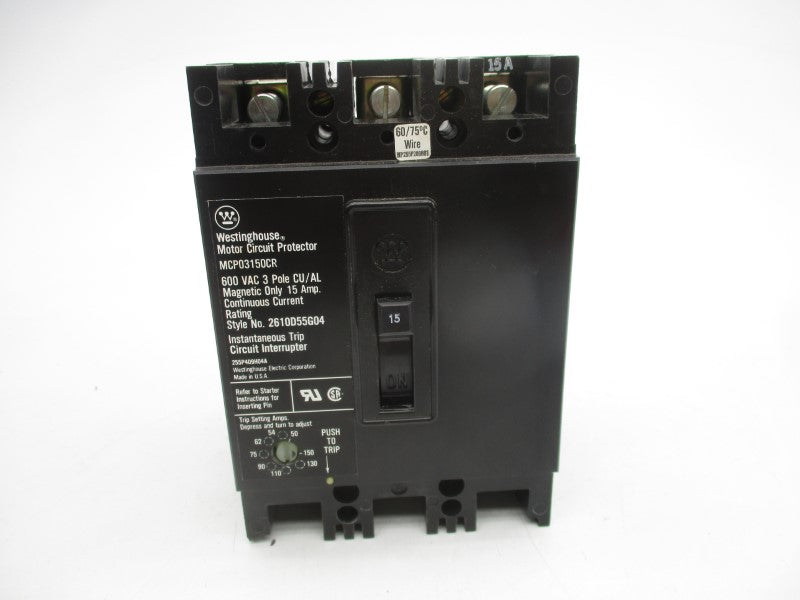 WESTINGHOUSE MCP03150CR 600VAC 15A NSMP