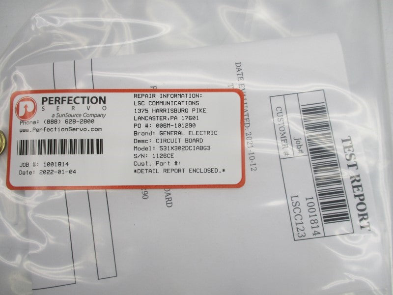 GENERAL ELECTRIC 531X302DCIABG3 REMAN
