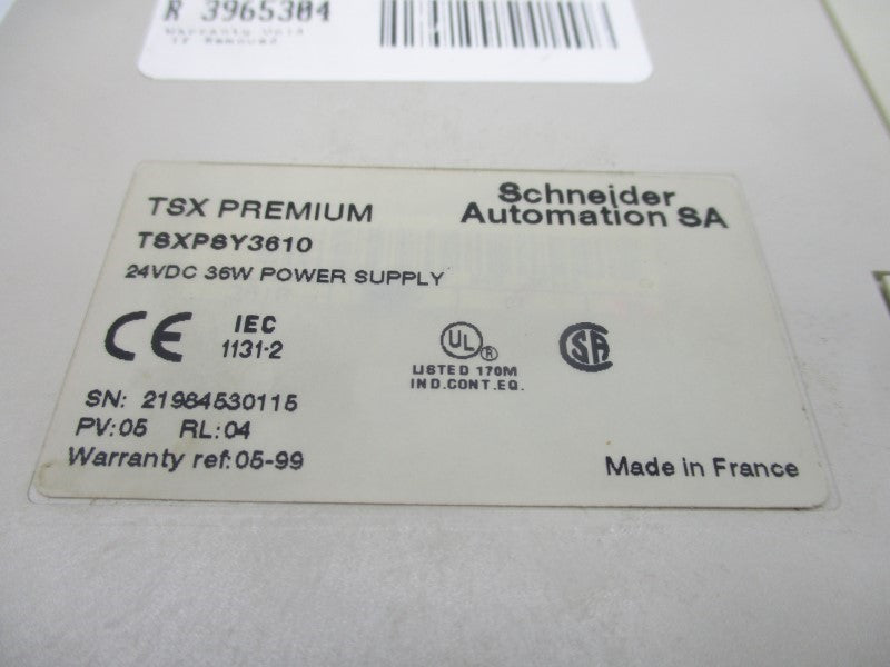SCHNEIDER ELECTRIC TSXPSY3610 24VDC NSNP