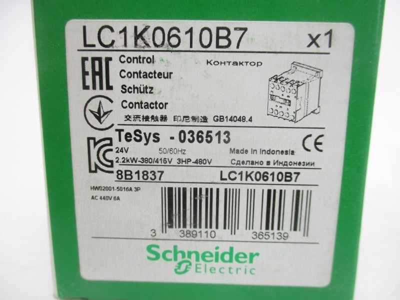 SCHNEIDER ELECTRIC LC1K0610B7 24V NSMP