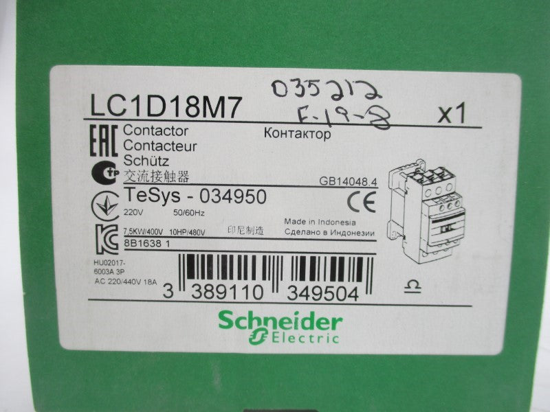 SCHNEIDER ELECTRIC LC1D18M7 220V NSMP
