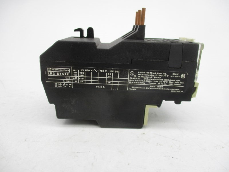 TELEMECANIQUE LR2D1512 600V 5.5-8A NSMP