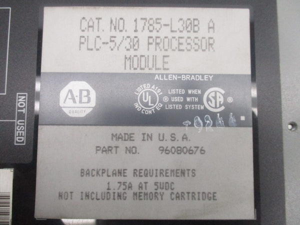 ALLEN BRADLEY 1785-L30B SER. A F/W C UNMP