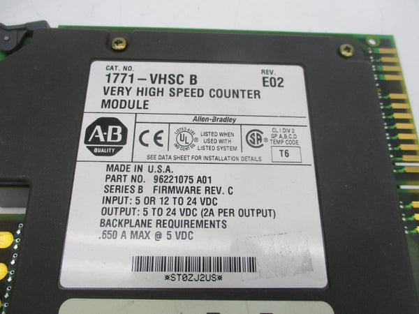 ALLEN BRADLEY 1771-VHSC SER. B F/W C 12-24VDC (NO TERMINAL) UNMP