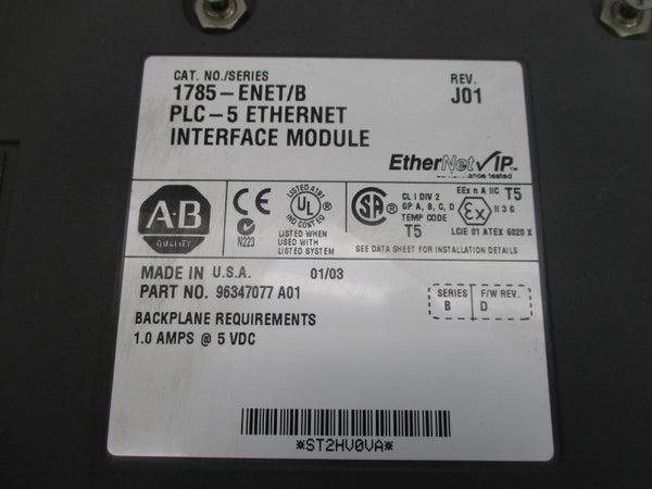 ALLEN BRADLEY 1785-ENET SER. B F/W D (NO KEY) UNMP