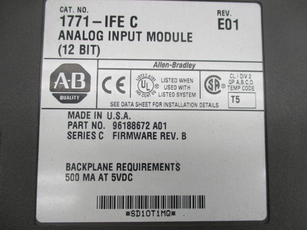 ALLEN BRADLEY 1771-IFE SER. C F/W B UNMP