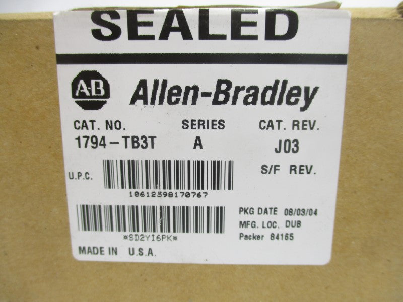 ALLEN BRADLEY 1794-TB3T SER. A 120VAC 10A REV. J03 NSNP
