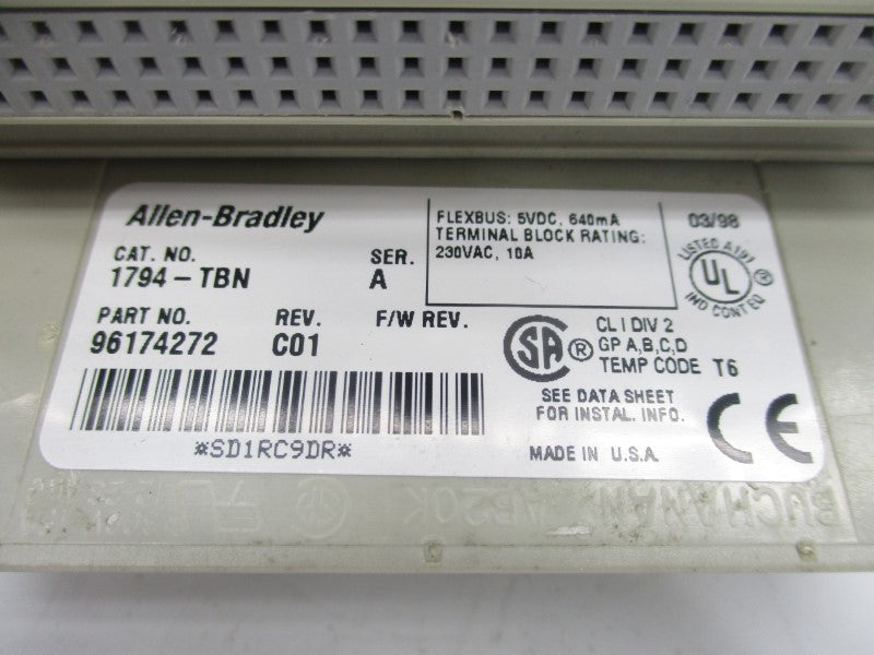 ALLEN BRADLEY 1794-TBN SER. A 230VAC  10A REV. C01 NSNP