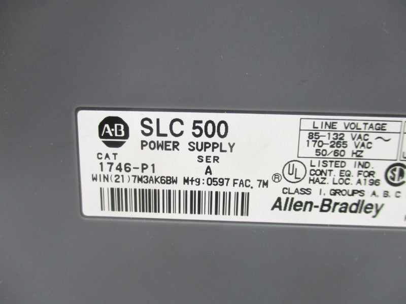 ALLEN BRADLEY 1746-P1 SER. A 85-132VAC UNMP