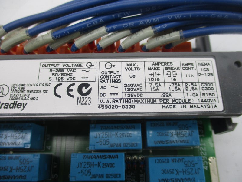 ALLEN BRADLEY 1746-OW16 SER. C 120/240VAC 15/7.5A (NO DOOR) UNMP