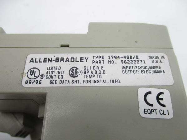 ALLEN BRADLEY 1794-ASB SER. B 24VDC NSNP
