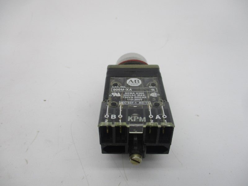 ALLEN BRADLEY 800MR-HH2BLA SER. C 300VAC (BK/YL) NSMP