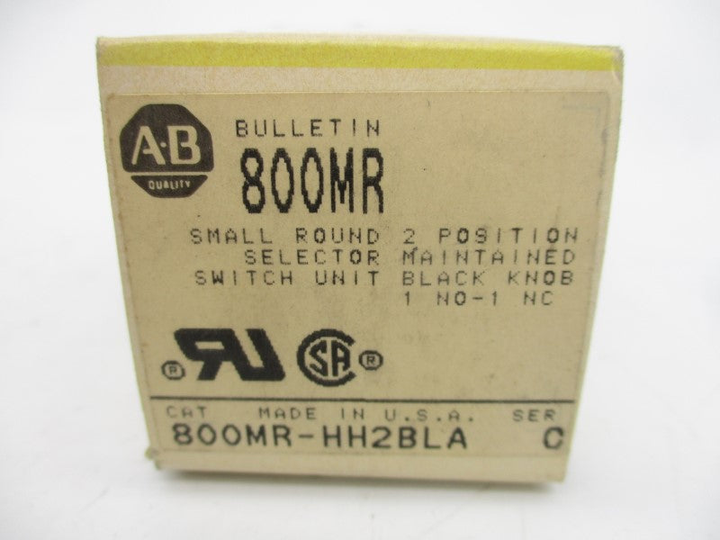 ALLEN BRADLEY 800MR-HH2BLA SER. C 300VAC (BK/YL) NSMP