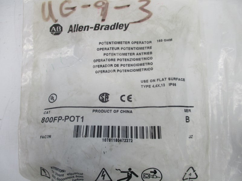 ALLEN BRADLEY 800FP-POT1 SER. B NSMP