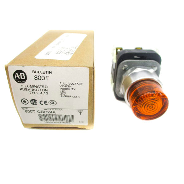 ALLEN BRADLEY 800T-QBH24A SER. T 24V (BR/WH) NSMP