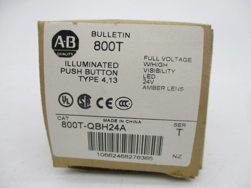 ALLEN BRADLEY 800T-QBH24A SER. T 24V (BR/WH) NSMP