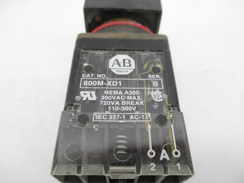 ALLEN BRADLEY 800MB-CB4D1 SER. A 300VAC (GY/BL) NSMP