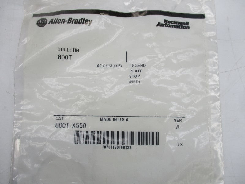 ALLEN BRADLEY 800T-X550 SER. A NSMP