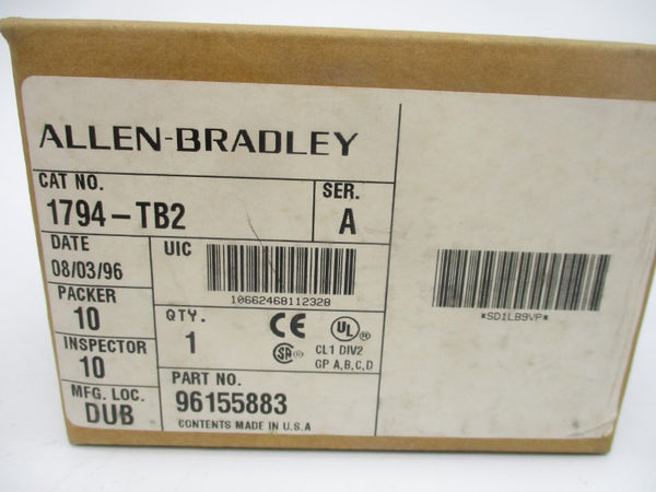 ALLEN BRADLEY 1794-TB2 SER. A 120VAC 10A REV. B01 NSMP
