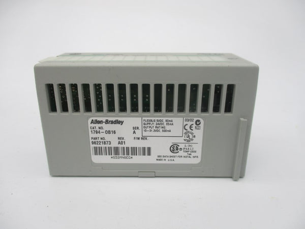 ALLEN BRADLEY 1794-OB16 SER. A 10-31.2VDC REV. A01 NSMP