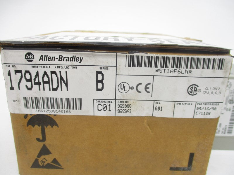 ALLEN BRADLEY 1794-ADN SER. B 24VDC REV. A01 NSMP