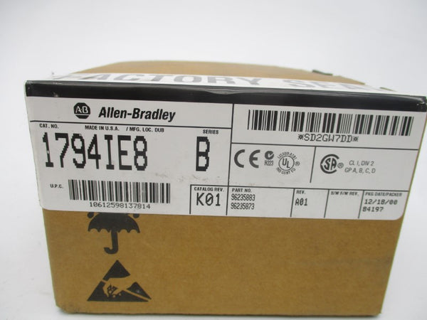 ALLEN BRADLEY 1794-IE8 SER. B DATE: 2000 REV. A01 NSFS