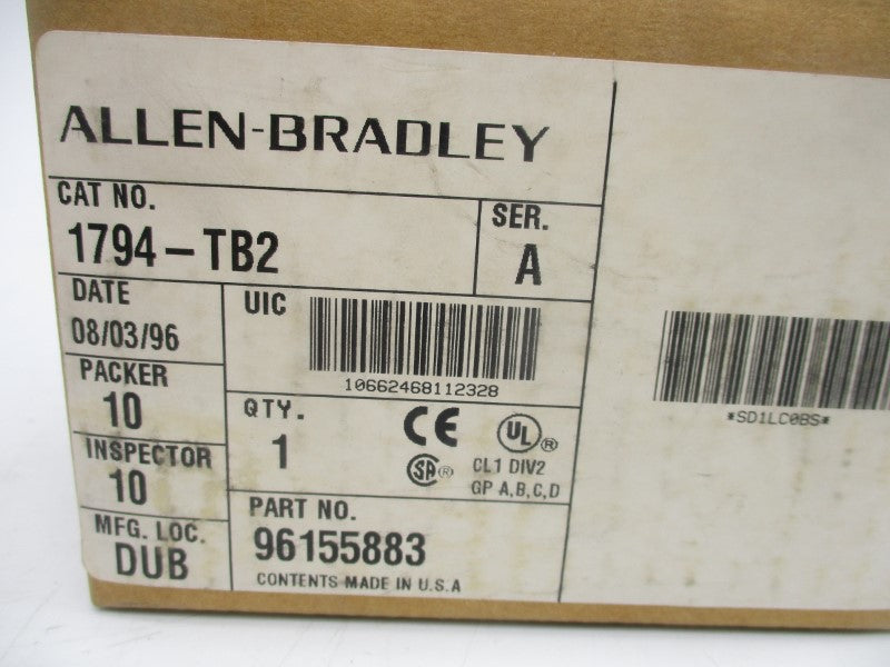 ALLEN BRADLEY 1794-TB2 SER. A DATE: 1996 NSFS
