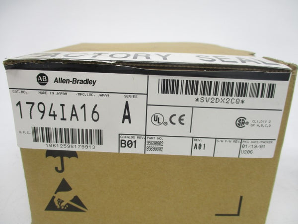 ALLEN BRADLEY 1794-IA16 SER. A 120VAC REV. A01 NSMP