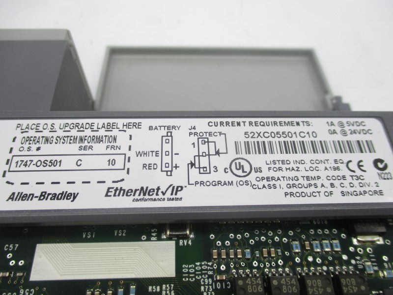 ALLEN BRADLEY 1747-L552 SER. C F/W 10 24VDC (NO KEY) REV. A UNMP
