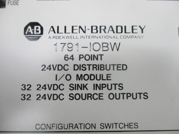 ALLEN BRADLEY 1791-IOBW SER. A 24VDC UNMP