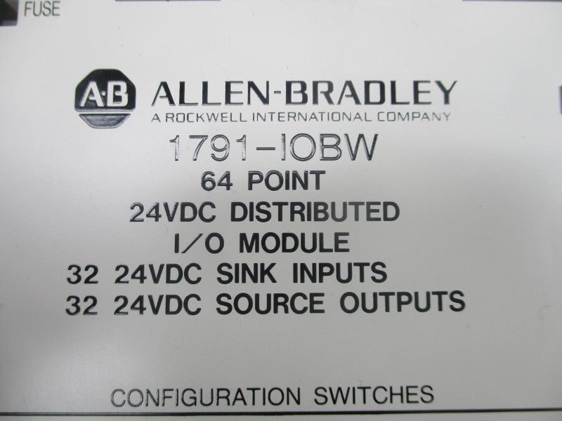 ALLEN BRADLEY 1791-IOBW SER. A 24VDC UNMP