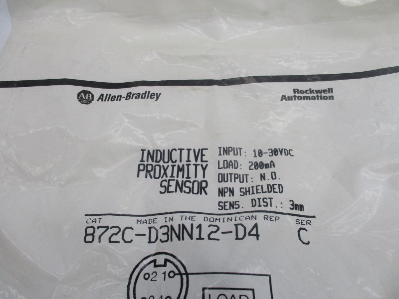 ALLEN BRADLEY 872C-D3NN12-D4 SER. C 10-30VDC NSMP