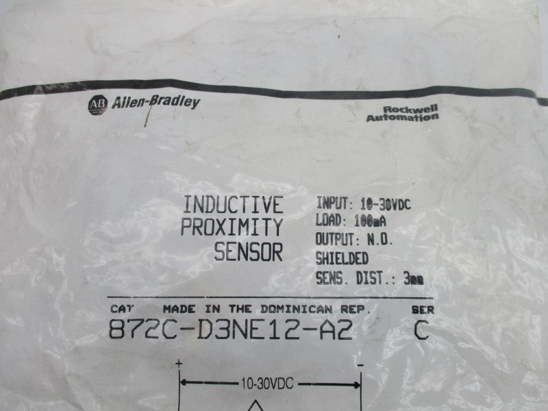 ALLEN BRADLEY 872C-D3NE12-A2 SER. C 10-30VDC NSMP