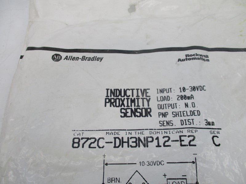 ALLEN BRADLEY 872C-DH3NP12-E2 SER. C 10-30VDC NSMP