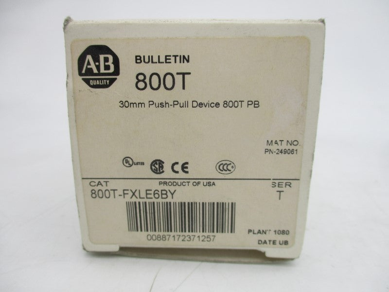 ALLEN BRADLEY 800T-FXLE6BY SER. T (AS PICTURED) (WH) NSMP