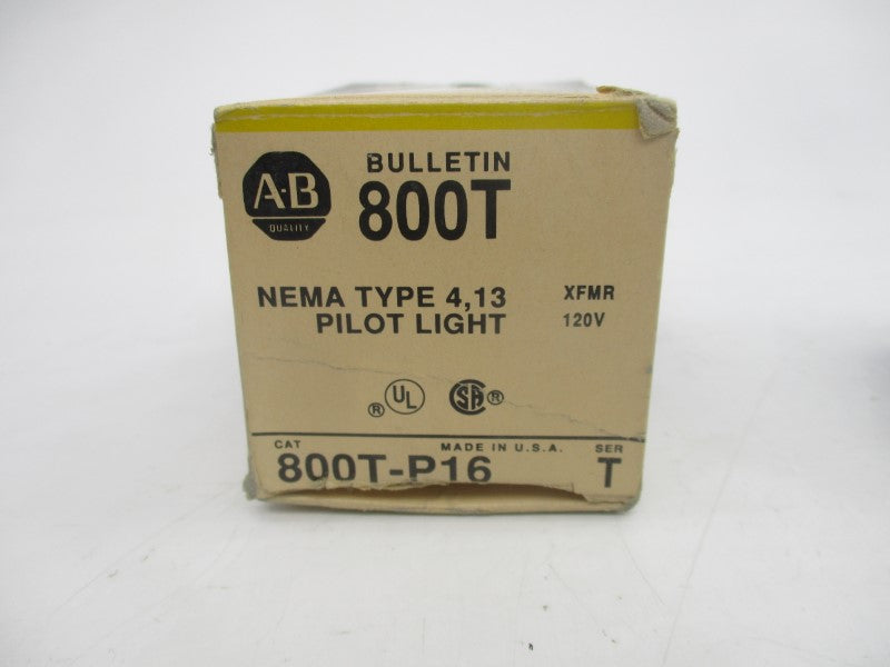 ALLEN BRADLEY 800T-P16 SER. T 120V (NO BULB) (BK/YL) NSMP