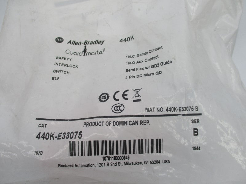 ALLEN BRADLEY 440K-E33075 SER. B NSMP