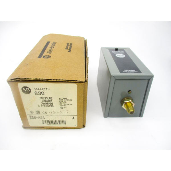 ALLEN BRADLEY 836-A2A SER. A 125-250V 6-140PSI (BR/WH) NSMP