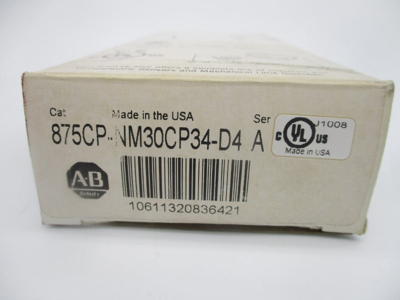 ALLEN BRADLEY 875CP-NM30CP34-D4 SER. A 10-48VDC (WH) NSMP