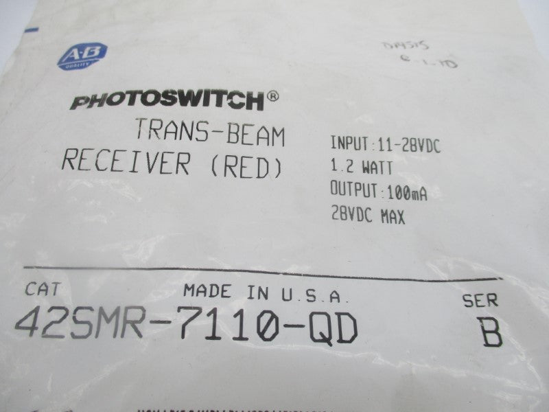 ALLEN BRADLEY 42SMR-7110-QD SER. B 11-28VDC NSMP