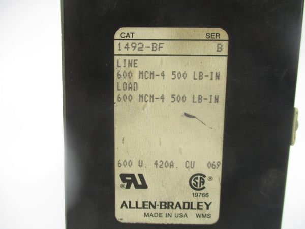 ALLEN BRADLEY 1492-BF SER. B 600V UNMP