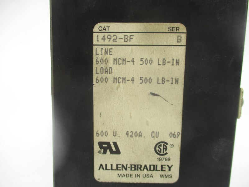 ALLEN BRADLEY 1492-BF SER. B 600V UNMP