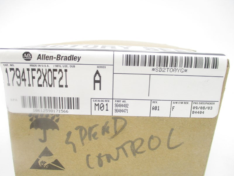 ALLEN BRADLEY 1794IF2X0F2I SER. A F/W F DATE: 2003 REV. A01 NSFS