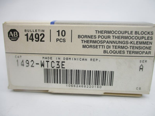 ALLEN BRADLEY 1492-WTC3E SER. A (PKG OF 10) (GY/BL) NSMP