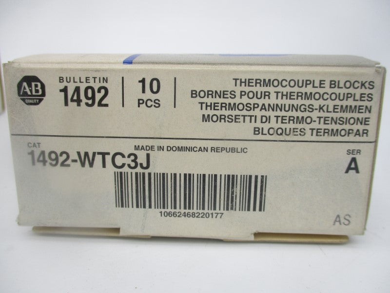 ALLEN BRADLEY 1492-WTC3J SER. A (PKG OF 10) (GY/BL) NSMP